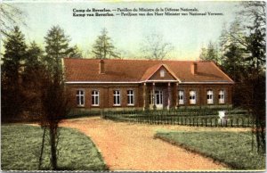 Postcard Belgium Camp de Beverloo - Pavillon of the National Minister of Defense
