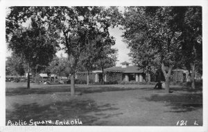  Enid Okla Public square c1915 rppc real photo postcard AR38