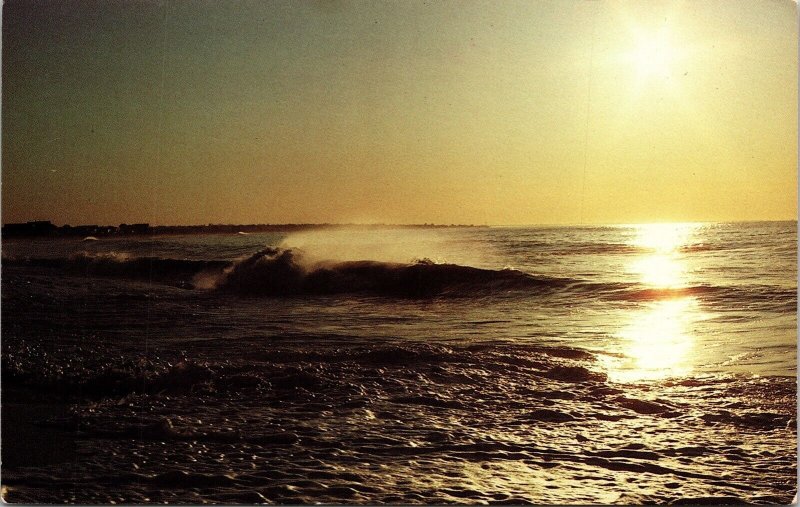 Sunrise Charlestown Beach Rhode Island RI Postcard VTG UNP Vintage Unused Chrome 