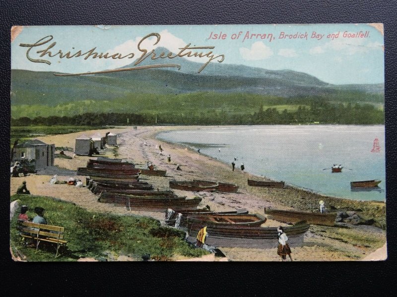 Scotland ISLE OF ARRAN Brodick Bay CHRISTMAS c1907 Postcard by Raphael Tuck 8001