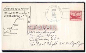 Letter US 1st Flight sasn Francisco Sydney Auckland January 24, 1956
