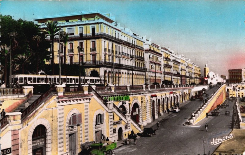Algeria Alger Boulevard de la République Vintage RPPC C357