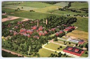 EASTHAVEN INDIANA STATE HOSPITAL RICHMOND IN AERIAL VIEW VINTAGE LINEN POSTCARD