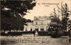 CPA FONTAINEBLEAU AVON La Gare. (509777)