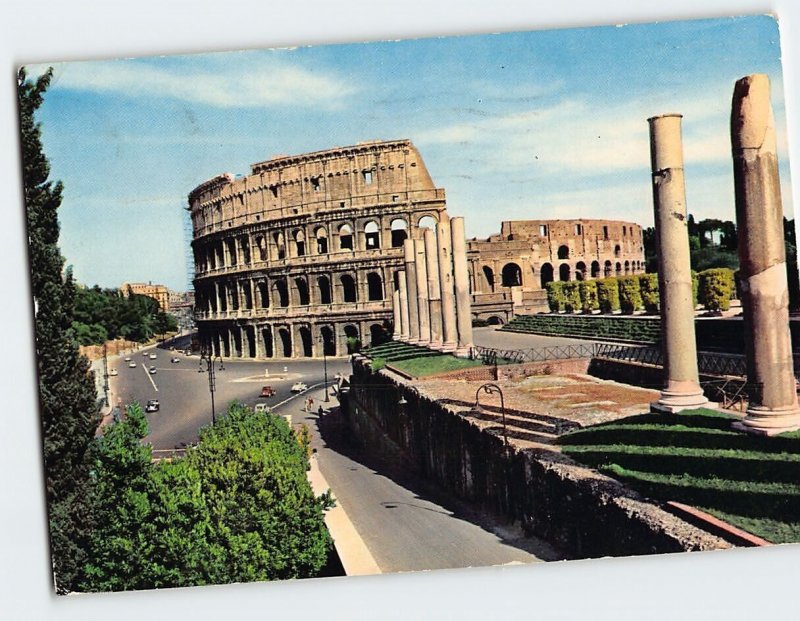 Postcard The Colosseum & the Temple of Venus Rome Italy