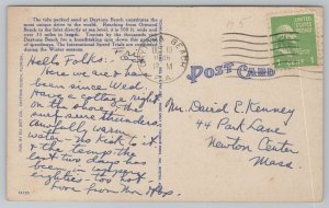Daytona Beach Florida~Beach & Fastest Speedway~Vintage Postcard 