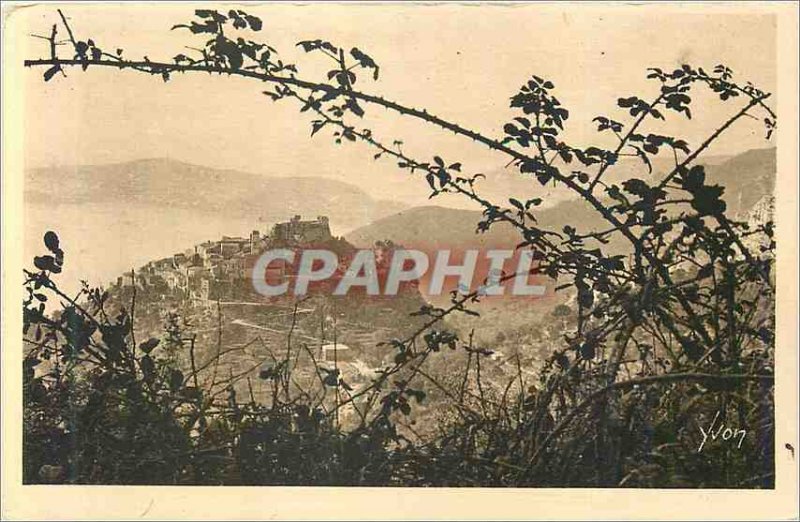 Old Postcard Eze (Alpes Maritimes) Village saw a Travers les Muriers Riviera ...