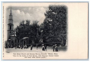 c1905 Park St. Church Granary Burying Grounds Boston Massachusetts MA Postcard