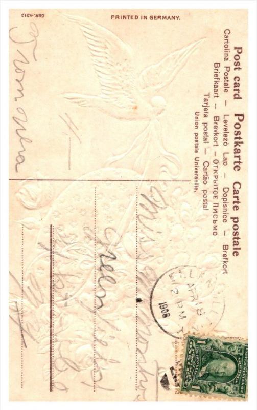 Happy Easter  dove flying fancy Egg