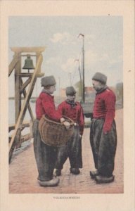 Netherlands Volendam Locals In Typical Costume