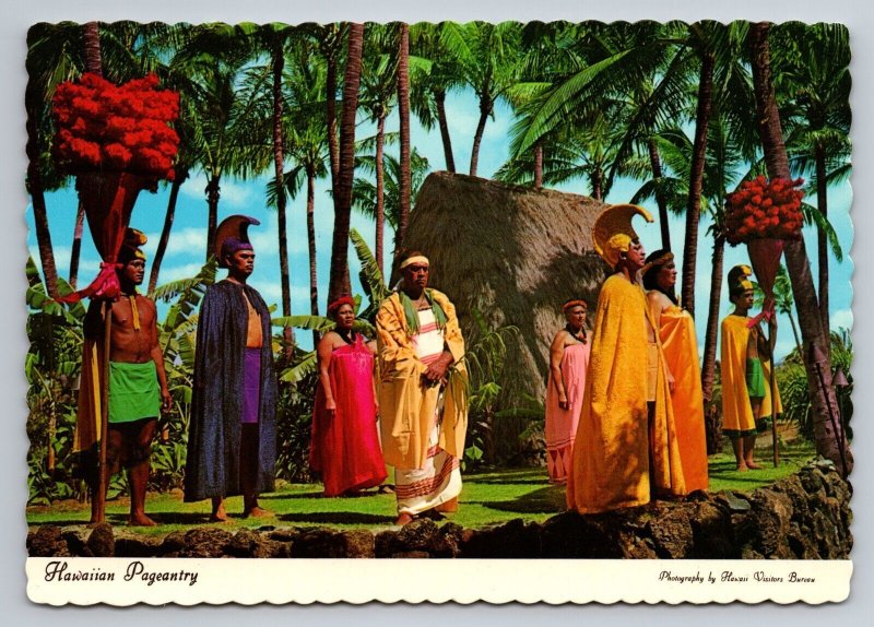 Hawaiian Pageantry In Hawaii Vintage Unposted Postcard