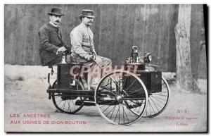 Old Postcard The Automotive ancestors to plants Dion Bouton Puteaux Tricycle ...
