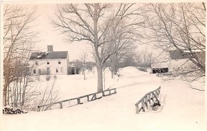 Winter at Whitter's Birthplace Real Photo - Haverhill, Massachusetts MA  