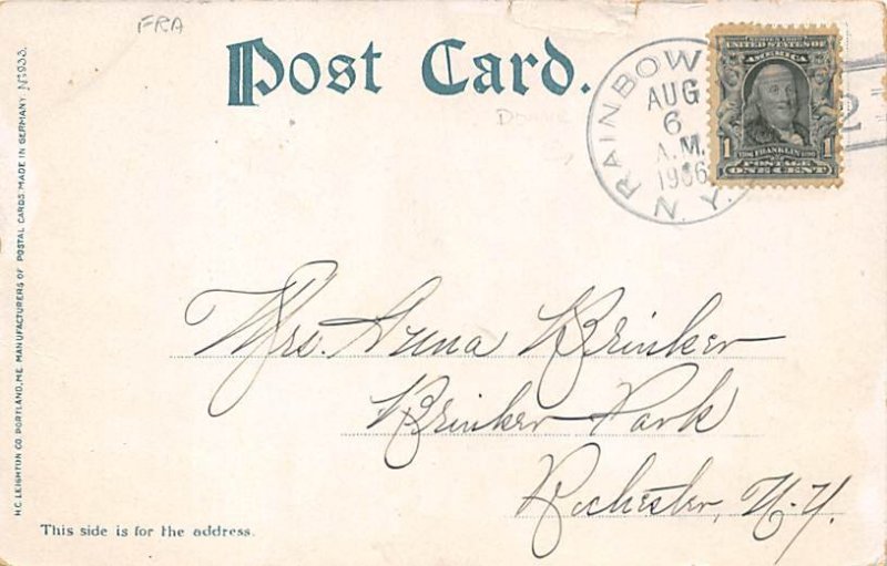 Adirondack Mountains D.P.O. , Discontinued Post Office 1906 