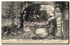 Old Postcard The Great War Battle of The Yser Ramscapelle Christ in secular t...
