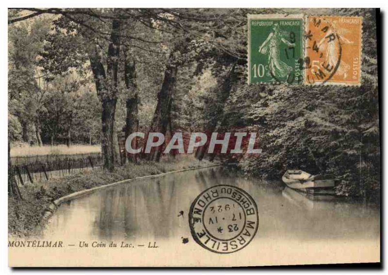 Old Postcard Montelimar A Corner of the Lake