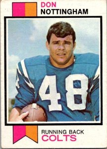 1973 Topps Football Card Don Nottingham Baltimore Colts sk2448