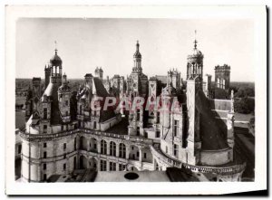 Modern Postcard Chambord Castle View d & # 39ensemble attic and terraces