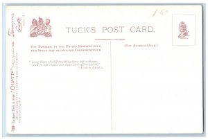 c1910 Cliffs & Tennyson's Beacon Isle of Wight Oilette Tuck Art Postcard