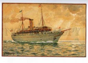 192041 HAMBURG-AMERIKA LINIE ship Vintage postcard
