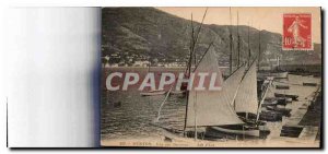 CARTE Postale Old Menton Garavan View Boat