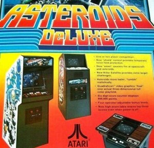 Asteroids Deluxe Arcade Flyer Original 1981 NOS Video Game Art 8.5 x 11 Retro