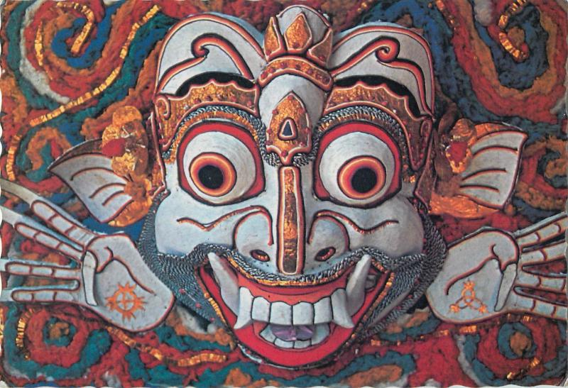 Postcard Indonesia Boma mask Bali