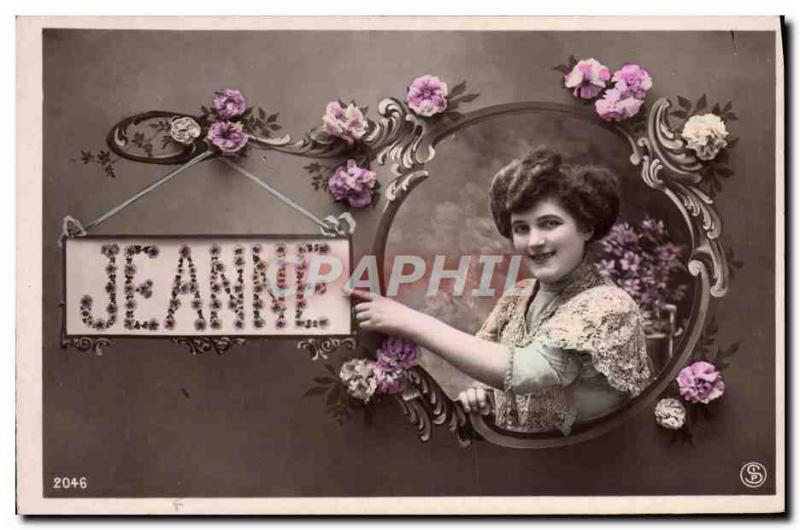 Old Postcard Fancy Jeanne Surname