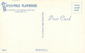 Postcard Pennsylvania Fayetteville Totem Pole Playhouse Hipple Dexter 23-7410