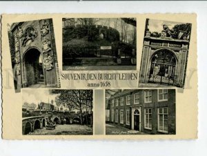 401348 HOLLAND LEIDEN Vintage multiple views collage postcard