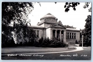 Kenosha Wisconsin WI Postcard RPPC Photo Gilbert Simmon's Library c1940's