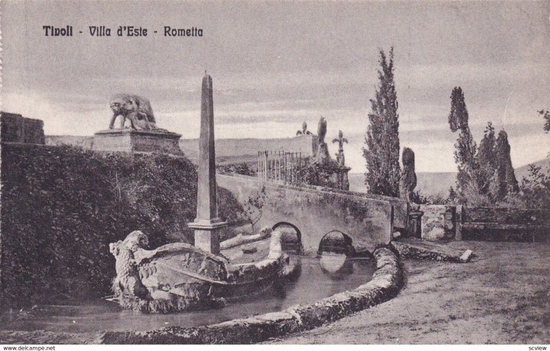 TIVOLI, Lazio, Italy, 1900-1910s; Villa D'Este-Rometta