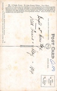 A907 Tate Gallery A Knight Errant Sir John Everett Millais postcard