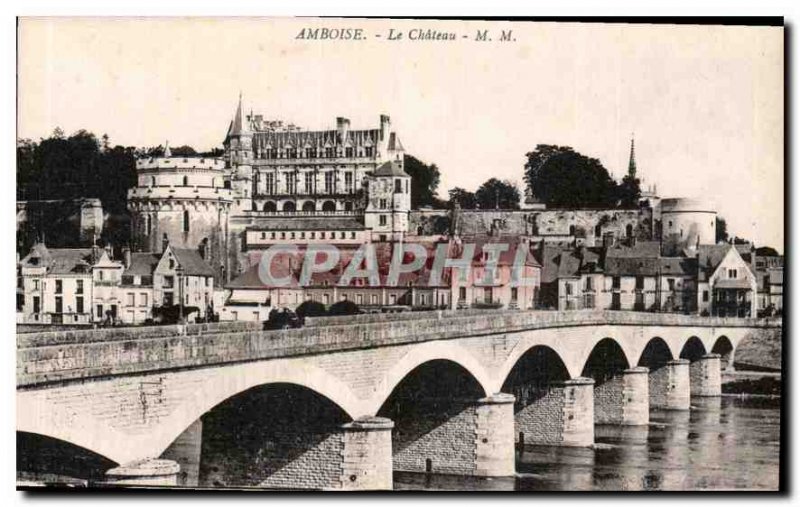 Postcard Old Amboise Chateau