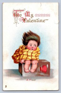J93/ Valentine's Day Love Holiday Postcard c1910 Tucks Child Frost 420