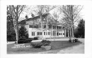 1950s Lakewood Maine Theatre RPPC Real photo postcard 9512