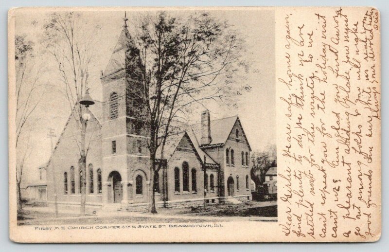 Beardstown Illinois~First Methodist Episcopal ME Church~5th & State Street~1905 