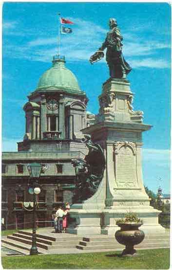 Monument de Champlain erige sur tla Terrasse Dufferin, Quebec City Canada Chrom