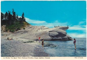 Le Quai Rock, Forillon National Park, Quebec, 1983 Chrome Postcard