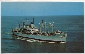 USS Fremont APA-44 Fleet Post Office US Navy Ship postcard