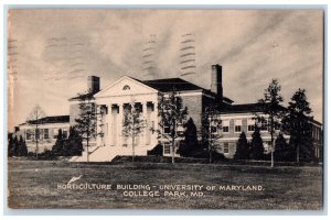 1947 Horticulture Building University of Maryland College Park MD Postcard