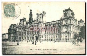 Old Postcard The Paris City Hall