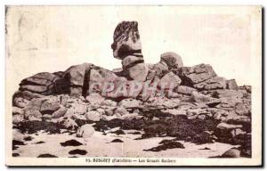 Old Postcard Roscoff Fifistere Great Rocks