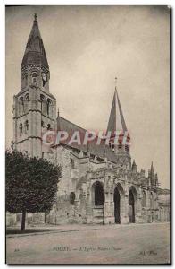 Old Postcard Poissy L & # 39Eglise Notre Dame
