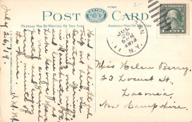 Elizabethtown New York Cobble Hill Golf Links Antique Postcard KA688699