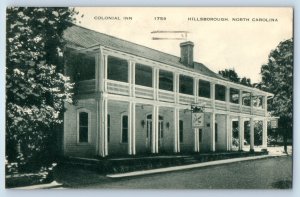 1964 Colonial Inn Scene Street Hillsborough North Carolina NC Vintage Postcard
