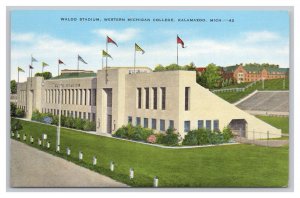 Postcard Waldo Stadium Western Michigan College Kalamazoo Mich. Michigan