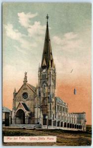 BUENOS AIRES, MAR del PLATA, Argentina  IGLESIA STELLA MARIS Church Postcard