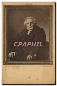 Old Postcard Ingres Portrait Of M Bertin Musee Du Louvre Paris