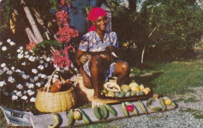 Jamaica Young Girl Selling Fruit